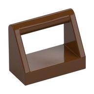 Tile Special 1 x 2 with Handle (Reddish Brown)