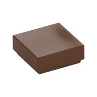 Tile 1 x 1 with Groove (Reddish Brown)