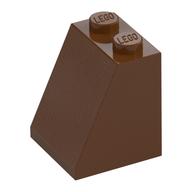 Brick Sloped 65° 2 x 2 x 2 with Bottom Tube (Reddish Brown)