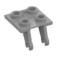 Wheel Holder 2 x 2 Thin with Clips, Plane Single (Light Bluish Gray)