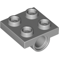 Plate Special 2 x 2 with 1 Pin Hole [Split Underside Ribs] (Light Bluish Gray)