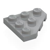Wedge Plate 3 x 3 Cut Corner (Light Bluish Gray)