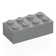 Brick 2 x 4 (Light Bluish Gray)