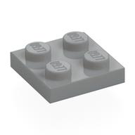 Plate 2 x 2 (Light Bluish Gray)