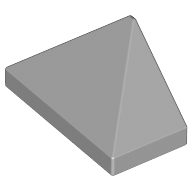 Brick Sloped 45° 2 x 1 Triple with Ovoid Bottom Pin (Light Bluish Gray)
