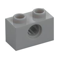 Technic Brick 1 x 2 [1 Pin Hole] (Light Bluish Gray)