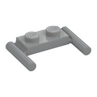 Plate Special 1 x 2 with Handles [Flat Ends / Low Attachment] (Light Bluish Gray)