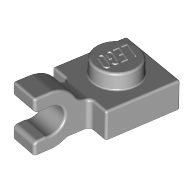 Plate Special 1 x 1 with Clip Horizontal [Thick U Clip] (Light Bluish Gray)