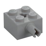 Brick Special 2 x 2 with Pin and Axle Hole (Light Bluish Gray)