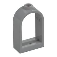 Window 1 x 2 x 2 2/3 with Rounded Top (Light Bluish Gray)