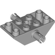 Slope Inverted 45° 4 x 2 Double with Pins and Axle Hole Type 2 [X Opening] (Light Bluish Gray)