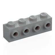 Brick Special 1 x 4 with 4 Studs on One Side (Light Bluish Gray)