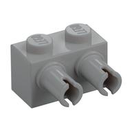 Brick Special 1 x 2 with 2 Pins, Round Pin Holes (Light Bluish Gray)