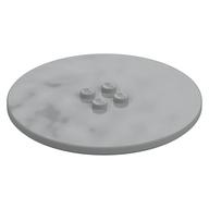 Plate Special Round 8 x 8 with 2 x 2 Center Studs with Groove (Light Bluish Gray)