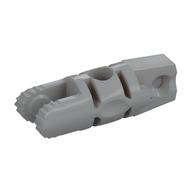 Hinge Cylinder 1 x 3 Locking with 1 Finger and 2 Fingers On Ends, with Hole, 9 Teeth (Light Bluish Gray)