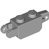 Hinge Brick 1 x 2 Locking with 1 Finger Vertical End and 2 Fingers Vertical End, 9 Teeth (Light Bluish Gray)