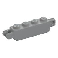 Hinge Brick 1 x 4 Locking with 1 Finger Vertical End and 2 Fingers Vertical End, 9 Teeth (Light Bluish Gray)