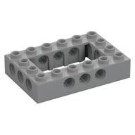 Technic Brick 4 x 6 with 2 x 4 Opening (Light Bluish Gray)