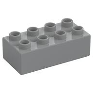 Duplo Brick 2 x 4 (Light Bluish Gray)