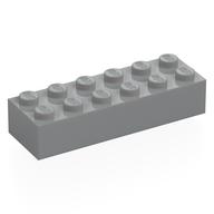 Brick 2 x 6 (Light Bluish Gray)