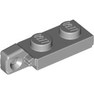 Hinge Plate 1 x 2 Locking with 1 Finger On End, with Groove (Light Bluish Gray)