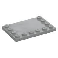 Plate Special 4 x 6, Studs on 3 Edges (Light Bluish Gray)