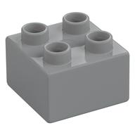 Duplo Brick 2 x 2 (Light Bluish Gray)