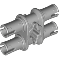 Technic Pin Double with Axle Hole (Light Bluish Gray)