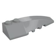 Brick Wedged, Curved 6 x 2 Right, Inner Ridges (Light Bluish Gray)