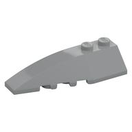 Brick Wedged, Curved 6 x 2 Left, Inner Ridges (Light Bluish Gray)