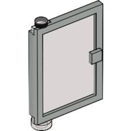Door 1 x 4 x 5 Left with Trans-Brown Glass (Light Gray)