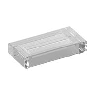 Tile 1 x 2 with Groove (Trans-Clear)