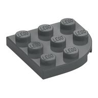 Plate Round Corner 3 x 3 (Dark Bluish Gray)
