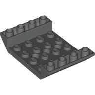 Brick Sloped Inverted 45° 6 x 4 Double with 4 x 4 Recessed (Dark Gray)