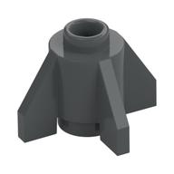 Brick Round 1 x 1 with Fins, Open Stud (Dark Bluish Gray)