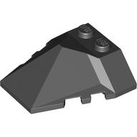 Brick Wedged, Sloped 4 x 4 Pyramid Center (Black)