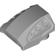 Brick Curved 2 x 2 No Studs - 3 Recessed Side Ports (Light Bluish Gray)
