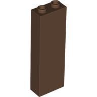 Brick 1 x 2 x 5 with Blocked Open Studs and Bottom Stud Holder with Asymmetric Ridges (Brown)