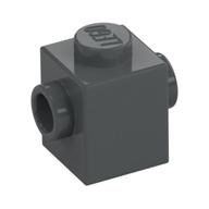 Brick Special 1 x 1 with Studs on 2 Sides (Dark Bluish Gray)
