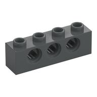 Technic Brick 1 x 4 [3 Pin Holes] (Dark Bluish Gray)