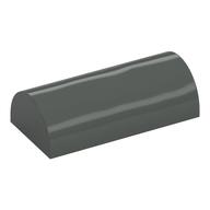 Brick Curved 2 x 4 Double, No Studs, without Groove (Dark Gray)