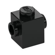 Brick Special 1 x 1 with Studs on 2 Sides (Black)