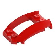 Wheel Arch, Curved Wedge 4 x 3 with 2 x 2 Opening and 4 Studs (Red)
