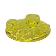 Plate Round 2 x 2 with Rounded Bottom [Boat Stud] (Trans-Yellow)