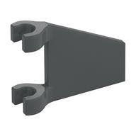 Flag 2 x 2 Trapezoid with Flat Area between Clips (Dark Bluish Gray)