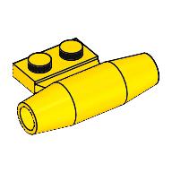 Engine - Smooth, Small 1 x 2 Side Plate [With Axle Holders] (Yellow)
