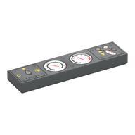Tile 1 x 4 with Train Controls Print (Dark Bluish Gray)