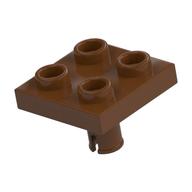 Plate Special 2 x 2 with Pin on Bottom (Reddish Brown)