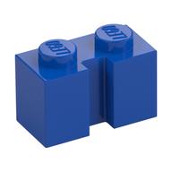 Brick Special 1 x 2 with Groove (Blue)