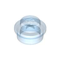 Plate Round 1 x 1 with Solid Stud (Trans-Medium Blue)